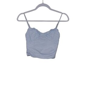 Zara Ladies Spaghetti Strap Rouched Crop Top- size XS